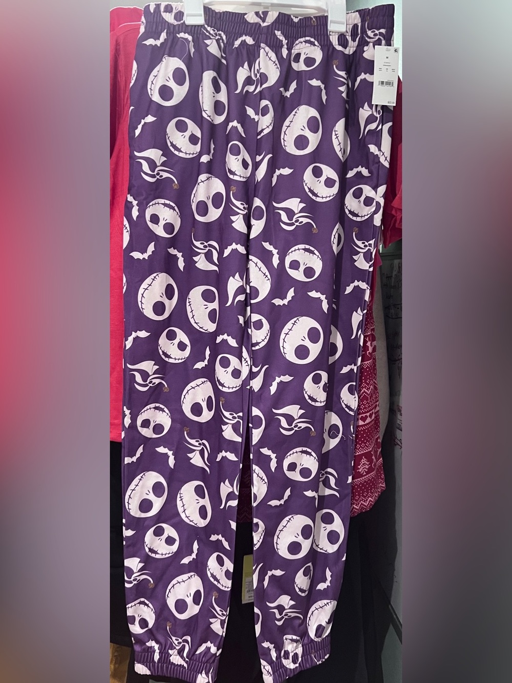 Women’s NBC Skull Print Lounge Pajama Pants - Purple